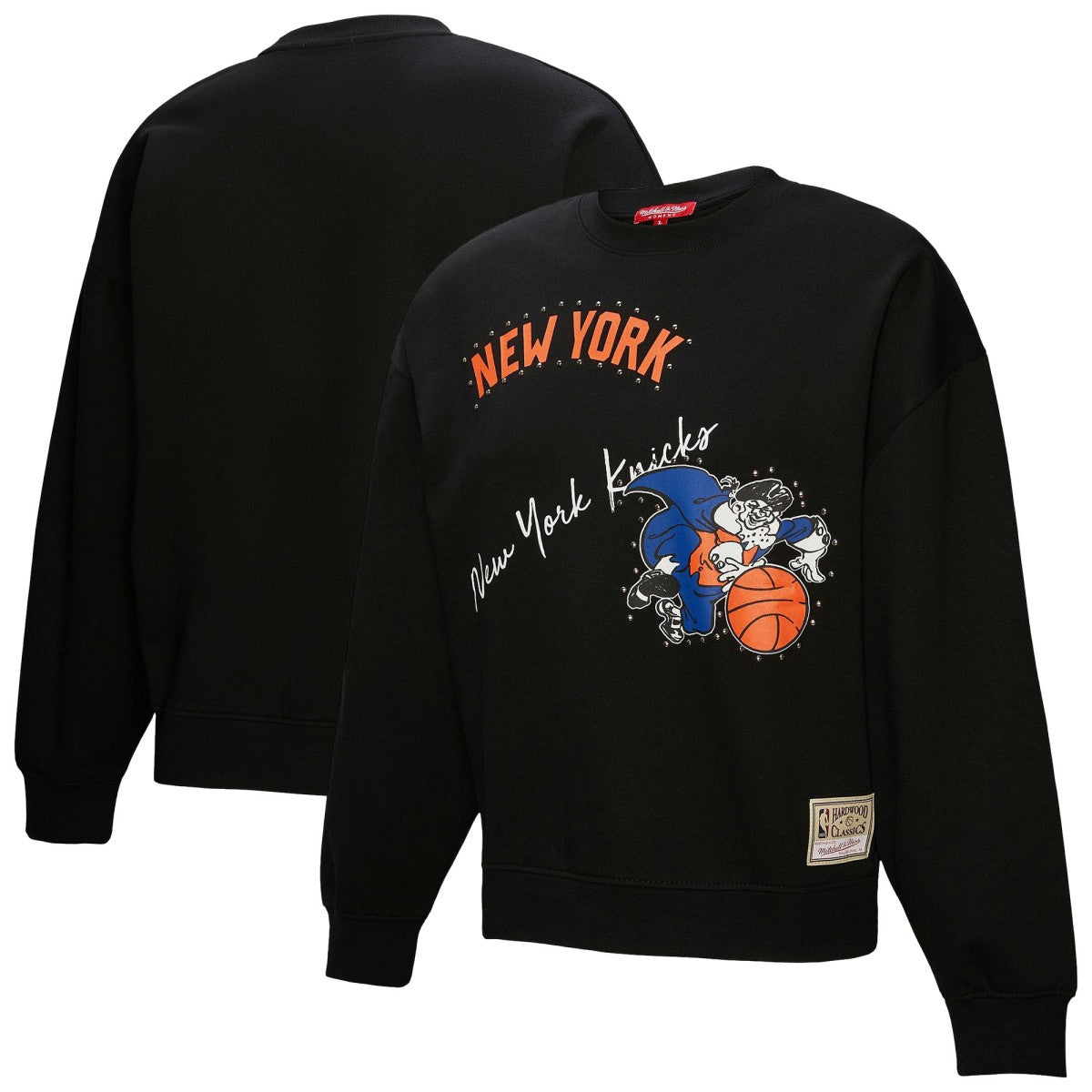 Mitchell & Ness - New York Knicks Women's Hardwood Classics Home Team Pullover Sweatshirt - Black