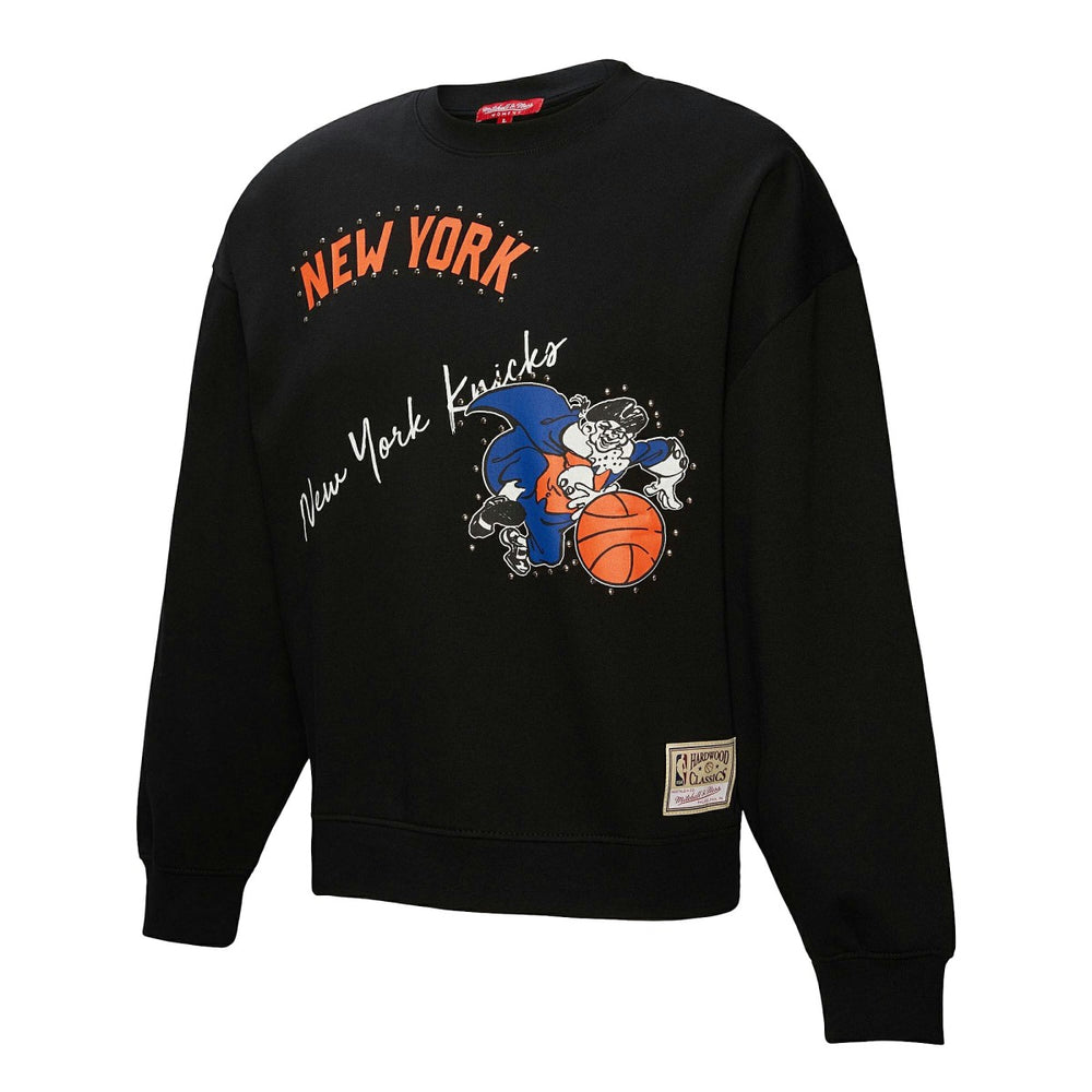 Mitchell & Ness - New York Knicks Women's Hardwood Classics Home Team Pullover Sweatshirt - Black