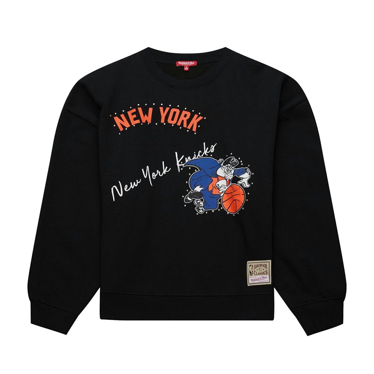 Mitchell & Ness - New York Knicks Women's Hardwood Classics Home Team Pullover Sweatshirt - Black