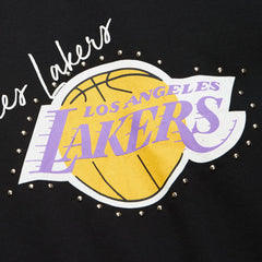 Mitchell & Ness - Los Angeles Lakers Women's Hardwood Classics Home Team Pullover Sweatshirt - Black