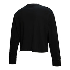 Mitchell & Ness - Philadelphia 76ers Women's Hardwood Classics Studded Boxy Cropped Long Sleeve T-Shirt - Black