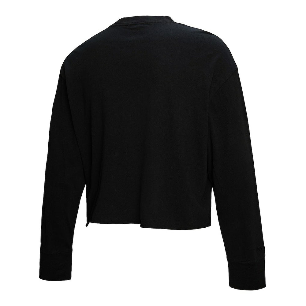 Mitchell & Ness - New York Knicks Women's Hardwood Classics Studded Boxy Cropped Long Sleeve T-Shirt - Black