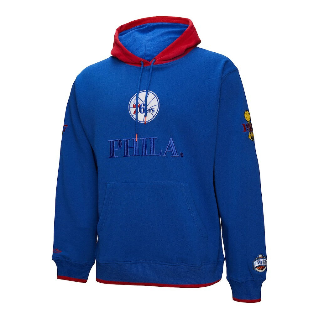 Mitchell & Ness - Philadelphia 76ers Hardwood Classics Team OG 3.0 Pullover Hoodie - Royal