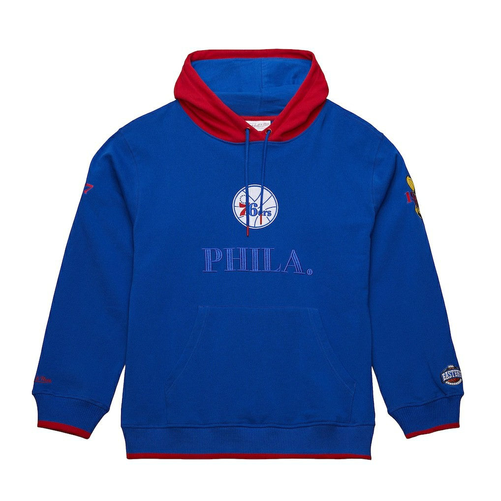 Mitchell & Ness - Philadelphia 76ers Hardwood Classics Team OG 3.0 Pullover Hoodie - Royal