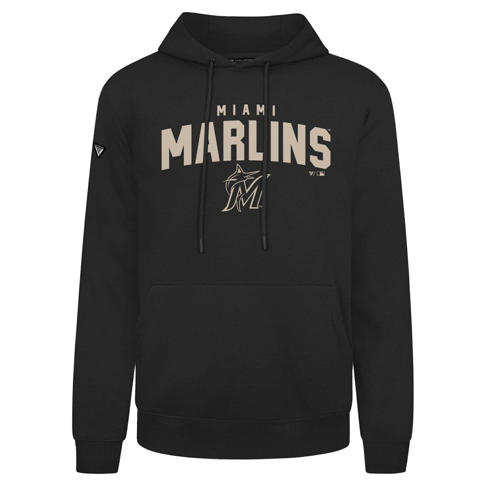 Miami Marlins Levelwear Podium Team Arch Pullover Hoodie Clearance