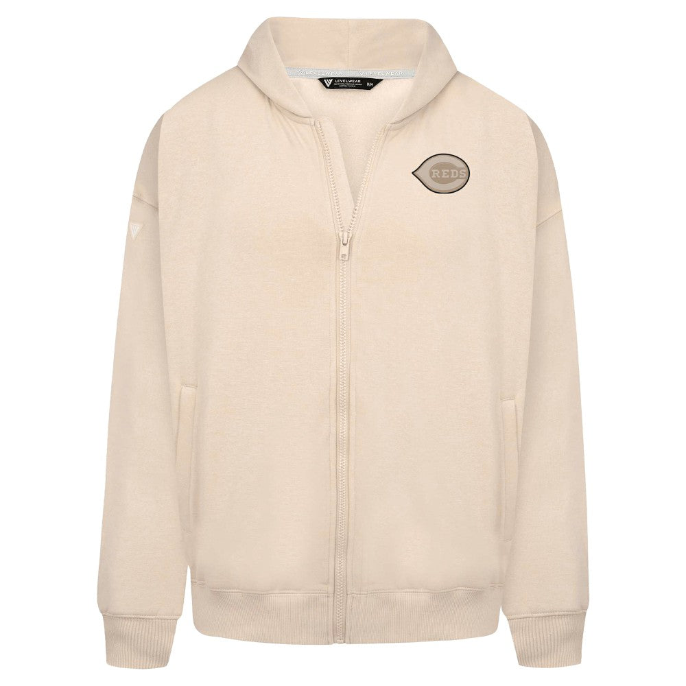 Cincinnati Reds Levelwear Uphill Oversized Full-Zip Hoodie Lifestyle