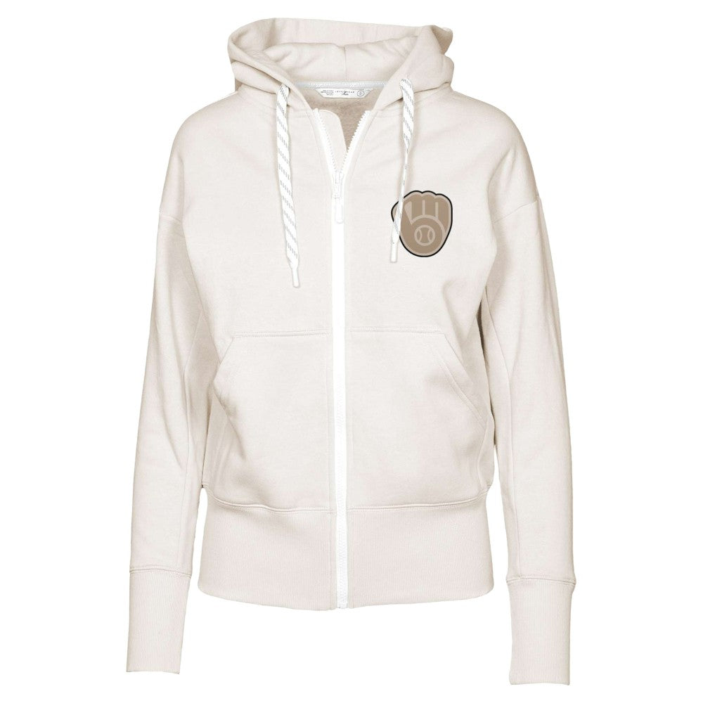 Milwaukee Brewers Levelwear Women's Gardinia Full-Zip Hoodie Clearance
