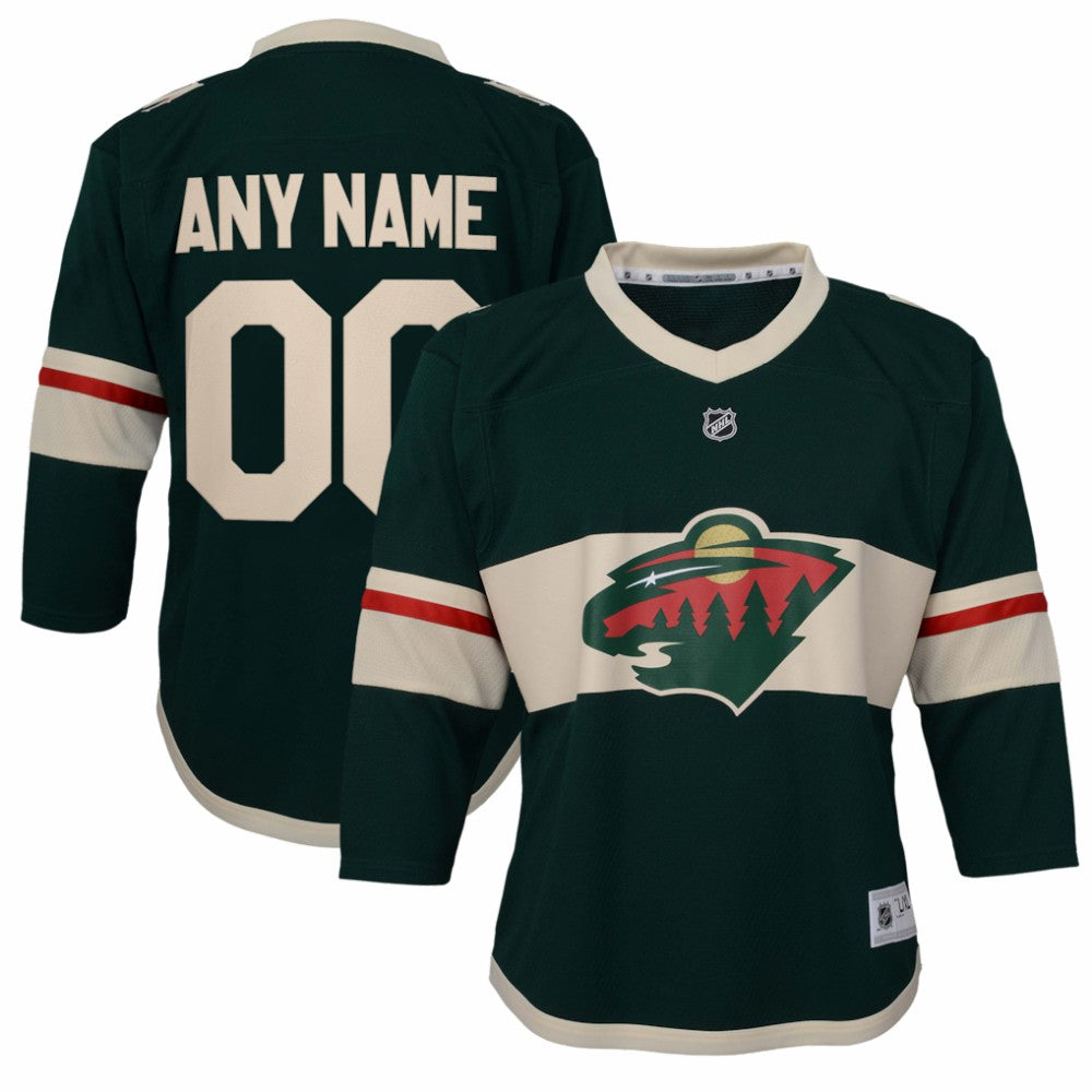 Minnesota Wild - Youth Replica Custom Jersey Green