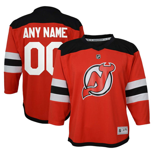 New Jersey Devils Youth Replica Custom Jersey - Red | NHL Jerseys