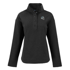 Carolina Panthers Cutter & Buck Women's Hunts Point Eco Half-Snap Sweatshirt Black - NFL