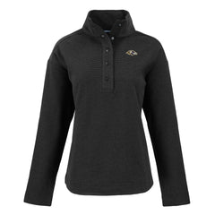 Baltimore Ravens Cutter & Buck Women's Hunts Point Eco Half-Snap Sweatshirt Black - NFL