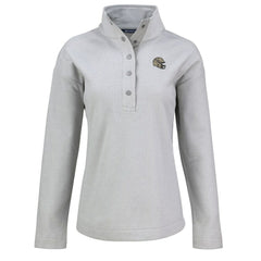 New Orleans Saints Cutter & Buck Women's Hunts Point Eco Half-Snap Sweatshirt Gray - NFL