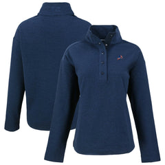 Detroit Lions Cutter & Buck Women's Hunts Point Eco Half-Snap Sweatshirt Navy - NFL