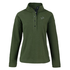 Detroit Lions Cutter & Buck Women's Hunts Point Eco Half-Snap Sweatshirt Green - NFL