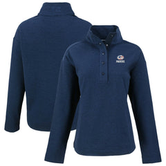 Green Bay Packers Cutter & Buck Women's Hunts Point Eco Half-Snap Sweatshirt Navy - NFL