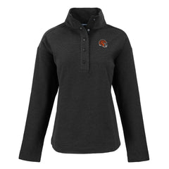 Cincinnati Bengals Cutter & Buck Women's Hunts Point Eco Half-Snap Sweatshirt Black - NFL
