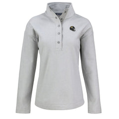 Jacksonville Jaguars Cutter & Buck Women's Hunts Point Eco Half-Snap Sweatshirt Gray - NFL