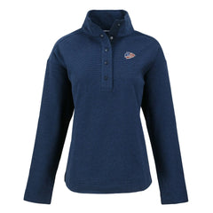 Kansas City Chiefs Cutter & Buck Women's Hunts Point Eco Half-Snap Sweatshirt Navy - NFL