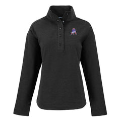 New England Patriots Cutter & Buck Women's Hunts Point Eco Half-Snap Sweatshirt Black - NFL