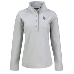 Minnesota Vikings Cutter & Buck Women's Hunts Point Eco Half-Snap Sweatshirt Gray - NFL