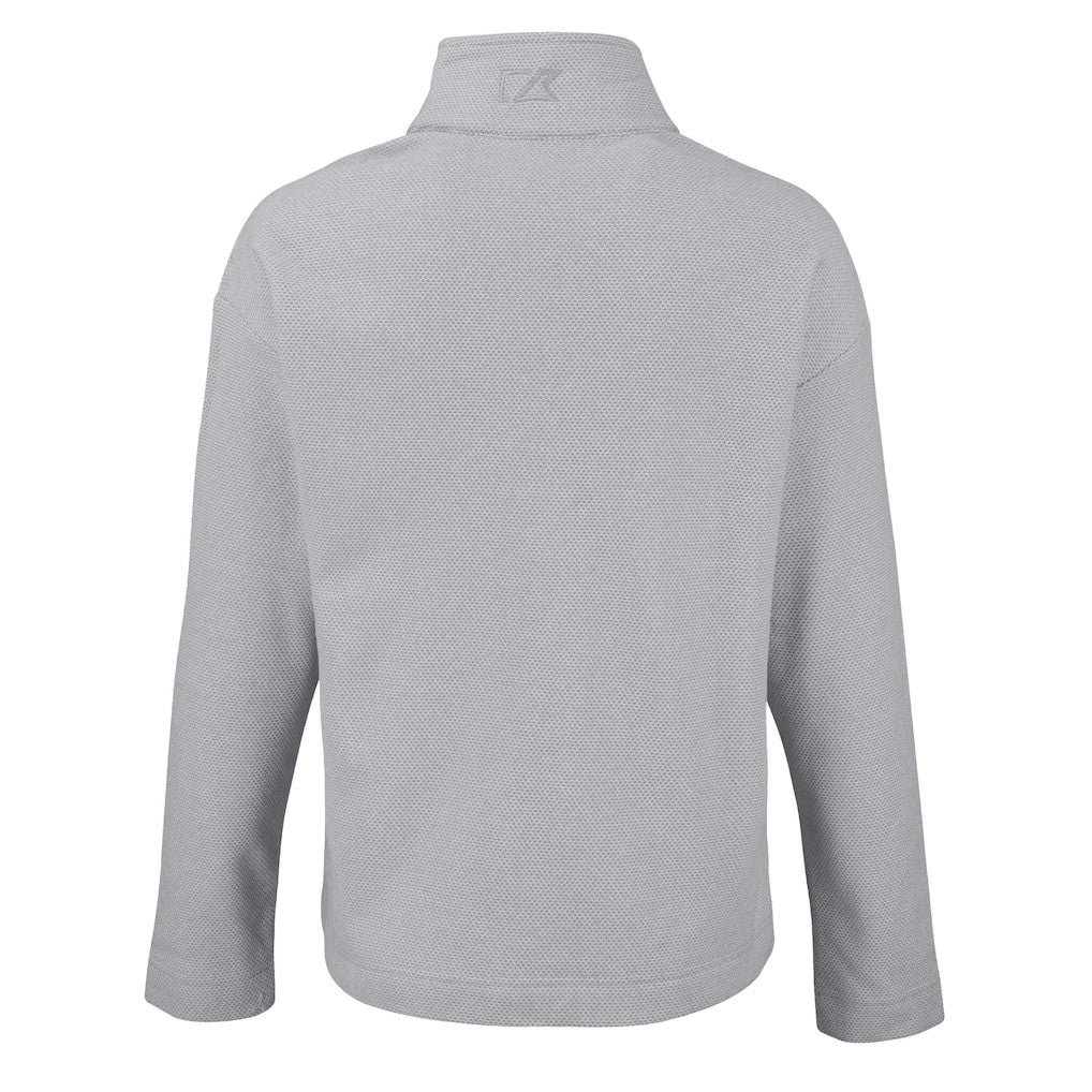 New Orleans Saints Cutter & Buck Women's Hunts Point Eco Half-Snap Sweatshirt Gray - NFL