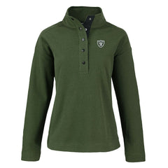 Las Vegas Raiders Cutter & Buck Women's Hunts Point Eco Half-Snap Sweatshirt Green - NFL