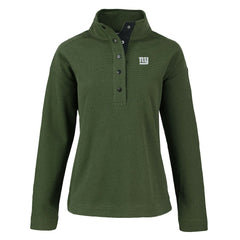 New York Giants Cutter & Buck Women's Hunts Point Eco Half-Snap Sweatshirt Green - NFL