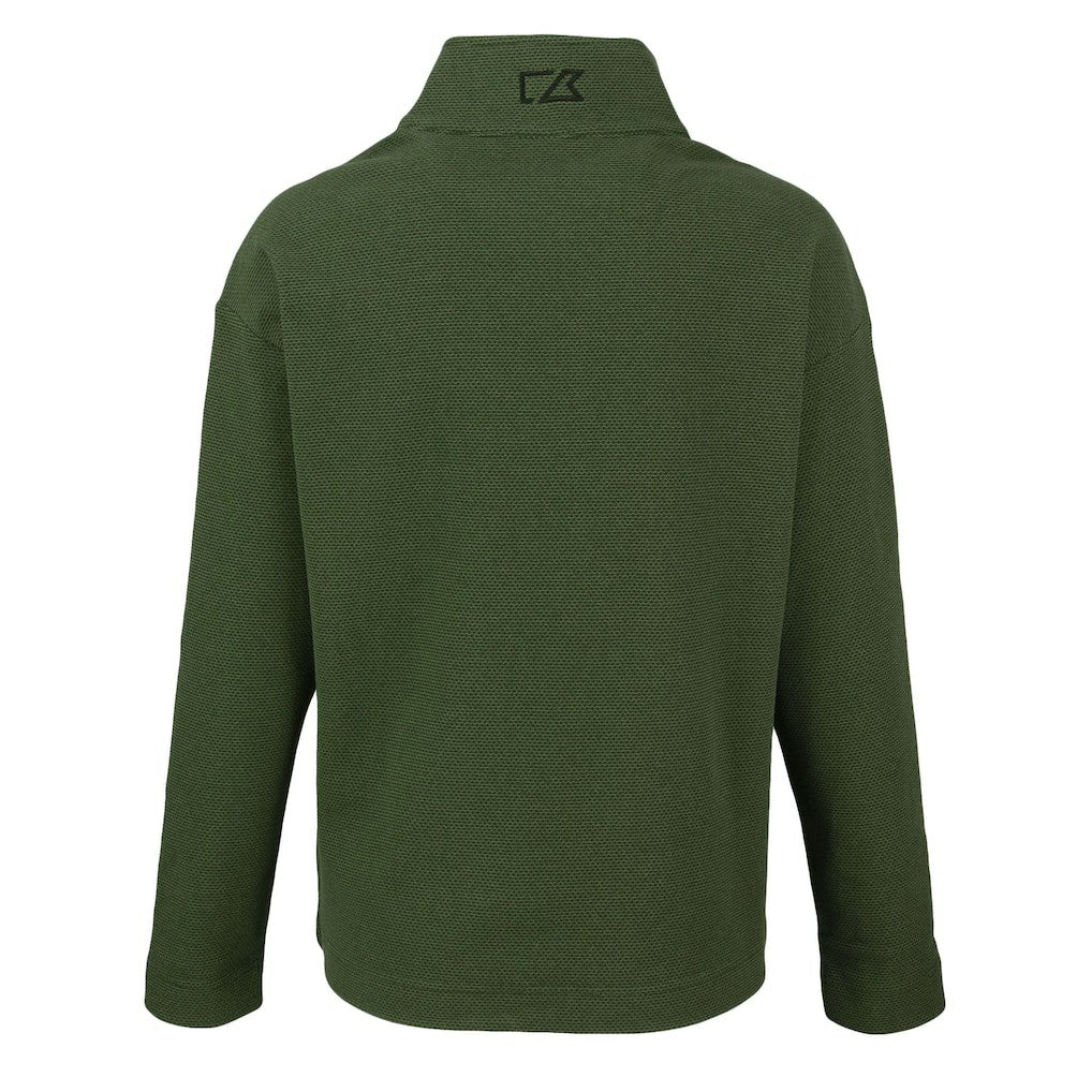 Pittsburgh Steelers Cutter & Buck Women's Hunts Point Eco Half-Snap Sweatshirt Green - NFL