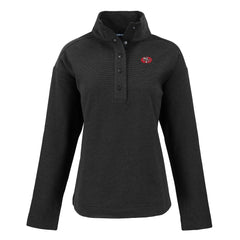 San Francisco 49ers Cutter & Buck Women's Hunts Point Eco Half-Snap Sweatshirt Black - NFL