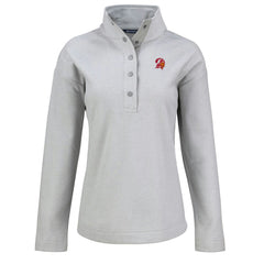 Tampa Bay Buccaneers Cutter & Buck Women's Hunts Point Eco Half-Snap Sweatshirt Gray - NFL