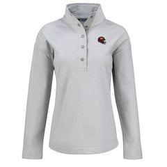Washington Commanders Cutter & Buck Women's Hunts Point Eco Half-Snap Sweatshirt Gray - NFL