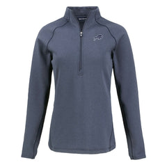 Buffalo Bills Cutter & Buck Women's Peshastin Eco Fleece Recycled Tri-Blend Raglan Half-Zip Jacket Heather Navy - NFL