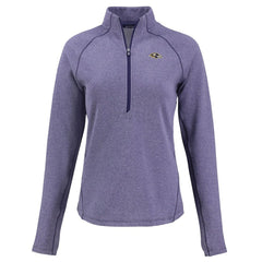 Baltimore Ravens Cutter & Buck Women's Peshastin Eco Fleece Recycled Tri-Blend Raglan Half-Zip Jacket Heather Purple - NFL