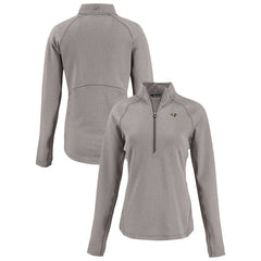 Baltimore Ravens Cutter & Buck Women's Peshastin Eco Fleece Recycled Tri-Blend Raglan Half-Zip Jacket Heather Gray - NFL