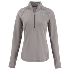 Baltimore Ravens Cutter & Buck Women's Peshastin Eco Fleece Recycled Tri-Blend Raglan Half-Zip Jacket Heather Gray - NFL