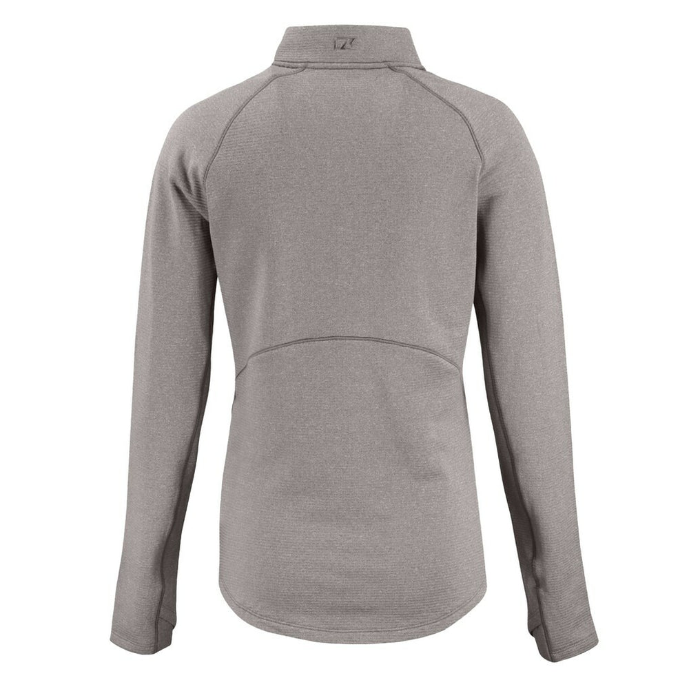 Baltimore Ravens Cutter & Buck Women's Peshastin Eco Fleece Recycled Tri-Blend Raglan Half-Zip Jacket Heather Gray - NFL