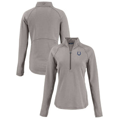 Indianapolis Colts Cutter & Buck Women's Peshastin Eco Fleece Recycled Tri-Blend Raglan Half-Zip Jacket Heather Gray - NFL