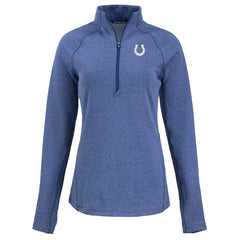 Indianapolis Colts Cutter & Buck Women's Peshastin Eco Fleece Recycled Tri-Blend Raglan Half-Zip Jacket Heather Royal - NFL