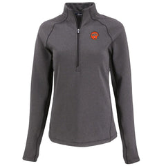 Cincinnati Bengals Cutter & Buck Women's Peshastin Eco Fleece Recycled Tri-Blend Raglan Half-Zip Jacket Heather Black - NFL