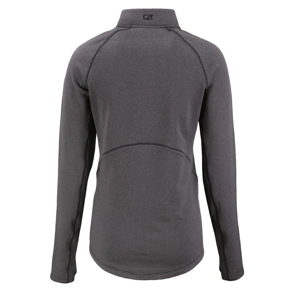 Cincinnati Bengals Cutter & Buck Women's Peshastin Eco Fleece Recycled Tri-Blend Raglan Half-Zip Jacket Heather Black - NFL