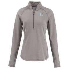 Cincinnati Bengals Cutter & Buck Women's Peshastin Eco Fleece Recycled Tri-Blend Raglan Half-Zip Jacket Heather Gray - NFL