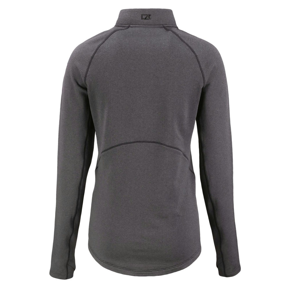 Detroit Lions Cutter & Buck Women's Peshastin Eco Fleece Recycled Tri-Blend Raglan Half-Zip Jacket Heather Black - NFL