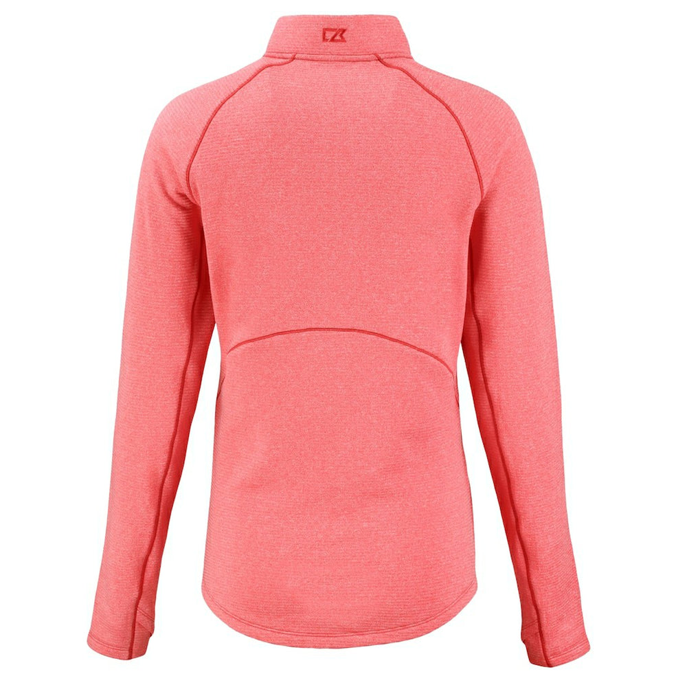 Kansas City Chiefs Cutter & Buck Women's Peshastin Eco Fleece Recycled Tri-Blend Raglan Half-Zip Jacket Heather Red - NFL