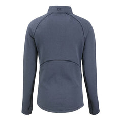 Detroit Lions Cutter & Buck Women's Americana Peshastin Eco Fleece Recycled Tri-Blend Raglan Half-Zip Jacket Heather Navy - NFL