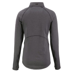 Green Bay Packers Cutter & Buck Women's Peshastin Eco Fleece Recycled Tri-Blend Raglan Half-Zip Jacket Heather Black - NFL
