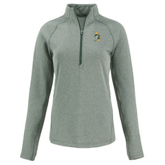 Green Bay Packers Cutter & Buck Women's Peshastin Eco Fleece Recycled Tri-Blend Raglan Half-Zip Jacket Heather Green - NFL
