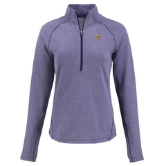 Minnesota Vikings Cutter & Buck Women's Peshastin Eco Fleece Recycled Tri-Blend Raglan Half-Zip Jacket Heather Purple - NFL