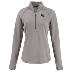Philadelphia Eagles Cutter & Buck Women's Peshastin Eco Fleece Recycled Tri-Blend Raglan Half-Zip Jacket Heather Gray - NFL