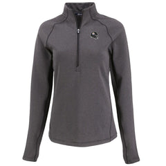 Pittsburgh Steelers Cutter & Buck Women's Peshastin Eco Fleece Recycled Tri-Blend Raglan Half-Zip Jacket Heather Black - NFL