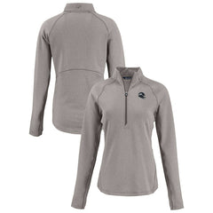 Seattle Seahawks Cutter & Buck Women's Peshastin Eco Fleece Recycled Tri-Blend Raglan Half-Zip Jacket Heather Gray - NFL